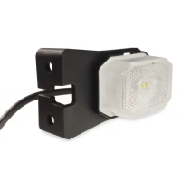 Lampa obrysowa biała LED z odblaskiem, uchwytem kątowym i przewodem 2x0,75 mm²